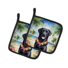 Load image into Gallery viewer, Black Labrador Retriever Luau Pot Holders - Set of 2 Decorative Kitchen Helpers | Made in the USA
