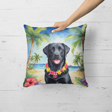 Load image into Gallery viewer, Black Labrador Retriever Luau Throw Pillow