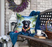Load image into Gallery viewer, Black Labrador Retriever Luau Throw Pillow