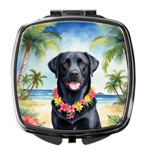 Load image into Gallery viewer, Black Labrador Retriever Luau Compact Mirror – Stylish Purse Mirror with Artistic Covers