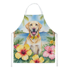Load image into Gallery viewer, Yellow Labrador Retriever Luau Apron – Artist-Designed Kitchen, BBQ &amp; Craft Apron