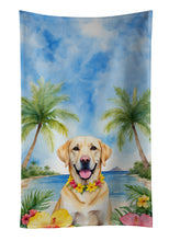 Load image into Gallery viewer, Yellow Labrador Retriever Luau Kitchen Towel