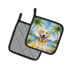 Load image into Gallery viewer, Yellow Labrador Retriever Luau Pot Holders - Set of 2 Decorative Kitchen Helpers | Made in the USA