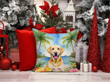 Load image into Gallery viewer, Yellow Labrador Retriever Luau Throw Pillow - 14x14 Decorative Pillow – Art for Your Home &amp; Patio