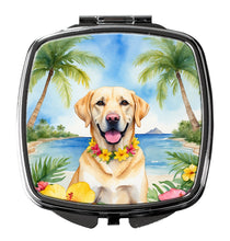 Load image into Gallery viewer, Yellow Labrador Retriever Luau Compact Mirror – Stylish Purse Mirror with Artistic Covers