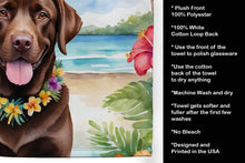 Load image into Gallery viewer, Chocolate Labrador Retriever Luau Kitchen Towel