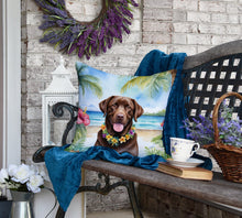Load image into Gallery viewer, Chocolate Labrador Retriever Luau Throw Pillow