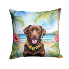 Load image into Gallery viewer, Chocolate Labrador Retriever Luau Throw Pillow
