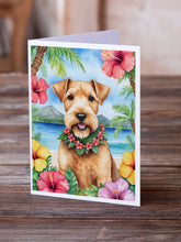 Load image into Gallery viewer, Lakeland Terrier Luau Greeting Cards - Blank Note Cards – 8-Pack of Artist-Designed Cards with Envelopes