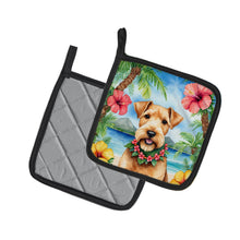 Load image into Gallery viewer, Lakeland Terrier Luau Pot Holders - Set of 2 Decorative Kitchen Helpers | Made in the USA