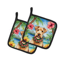 Load image into Gallery viewer, Lakeland Terrier Luau Pot Holders - Set of 2 Decorative Kitchen Helpers | Made in the USA