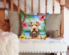 Load image into Gallery viewer, Lakeland Terrier Luau Throw Pillow - 14x14 Decorative Pillow – Art for Your Home &amp; Patio