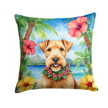 Load image into Gallery viewer, Lakeland Terrier Luau Throw Pillow - 14x14 Decorative Pillow – Art for Your Home &amp; Patio