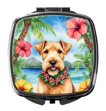 Load image into Gallery viewer, Lakeland Terrier Luau Compact Mirror – Stylish Purse Mirror with Artistic Covers