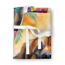 Load image into Gallery viewer, Leonberger Luau Apron – Artist-Designed Kitchen, BBQ &amp; Craft Apron