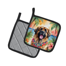Load image into Gallery viewer, Leonberger Luau Pot Holders - Set of 2 Decorative Kitchen Helpers | Made in the USA