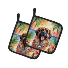 Load image into Gallery viewer, Leonberger Luau Pot Holders - Set of 2 Decorative Kitchen Helpers | Made in the USA