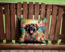 Load image into Gallery viewer, Leonberger Luau Throw Pillow - 14x14 Decorative Pillow – Art for Your Home &amp; Patio