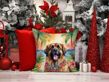 Load image into Gallery viewer, Leonberger Luau Throw Pillow - 14x14 Decorative Pillow – Art for Your Home &amp; Patio
