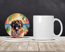 Load image into Gallery viewer, Leonberger Luau Large Sandstone Coasters Pack of 4