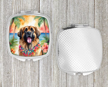 Load image into Gallery viewer, Leonberger Luau Compact Mirror – Stylish Purse Mirror with Artistic Covers