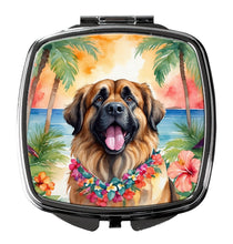 Load image into Gallery viewer, Leonberger Luau Compact Mirror – Stylish Purse Mirror with Artistic Covers