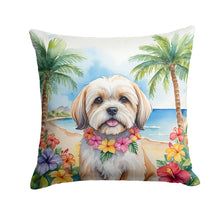 Load image into Gallery viewer, Lhasa Apso Luau Throw Pillow - 14x14 Decorative Pillow – Art for Your Home &amp; Patio