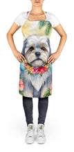 Load image into Gallery viewer, Lhasa Apso Luau Apron – Artist-Designed Kitchen, BBQ &amp; Craft Apron