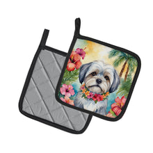 Load image into Gallery viewer, Lhasa Apso Luau Pot Holders - Set of 2 Decorative Kitchen Helpers | Made in the USA