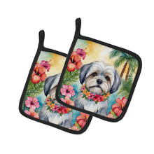 Load image into Gallery viewer, Lhasa Apso Luau Pot Holders - Set of 2 Decorative Kitchen Helpers | Made in the USA