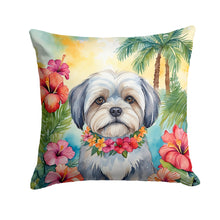 Load image into Gallery viewer, Lhasa Apso Luau Throw Pillow - 14x14 Decorative Pillow – Art for Your Home &amp; Patio
