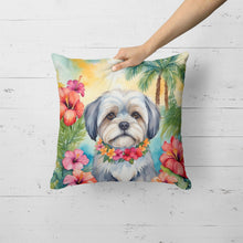 Load image into Gallery viewer, Lhasa Apso Luau Throw Pillow