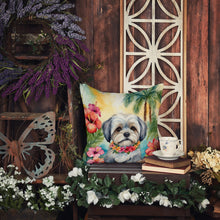 Load image into Gallery viewer, Lhasa Apso Luau Throw Pillow