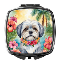 Load image into Gallery viewer, Lhasa Apso Luau Compact Mirror – Stylish Purse Mirror with Artistic Covers