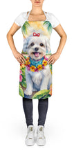 Load image into Gallery viewer, Maltese Luau Apron – Artist-Designed Kitchen, BBQ &amp; Craft Apron