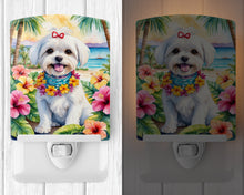 Load image into Gallery viewer, Maltese Luau Ceramic Night Light