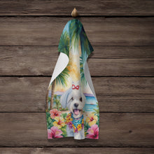 Load image into Gallery viewer, Maltese Luau Kitchen Towel