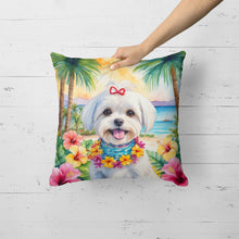 Load image into Gallery viewer, Maltese Luau Throw Pillow