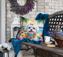 Load image into Gallery viewer, Maltese Luau Throw Pillow