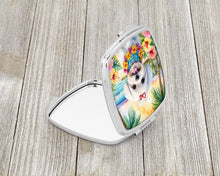 Load image into Gallery viewer, Maltese Luau Compact Mirror – Stylish Purse Mirror with Artistic Covers