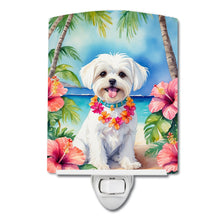 Load image into Gallery viewer, Maltese Luau Ceramic Night Light