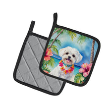 Load image into Gallery viewer, Maltese Luau Pot Holders - Set of 2 Decorative Kitchen Helpers | Made in the USA