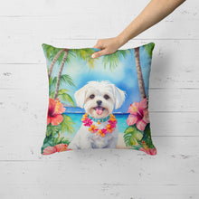 Load image into Gallery viewer, Maltese Luau Throw Pillow