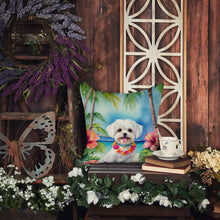Load image into Gallery viewer, Maltese Luau Throw Pillow