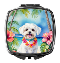 Load image into Gallery viewer, Maltese Luau Compact Mirror – Stylish Purse Mirror with Artistic Covers