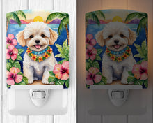 Load image into Gallery viewer, Maltipoo Luau Ceramic Night Light
