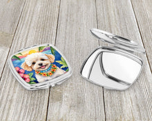 Load image into Gallery viewer, Maltipoo Luau Compact Mirror – Stylish Purse Mirror with Artistic Covers