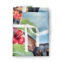 Load image into Gallery viewer, Manchester Terrier Luau Apron – Artist-Designed Kitchen, BBQ &amp; Craft Apron