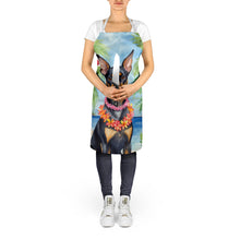 Load image into Gallery viewer, Manchester Terrier Luau Apron – Artist-Designed Kitchen, BBQ &amp; Craft Apron