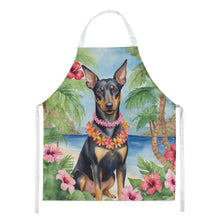 Load image into Gallery viewer, Manchester Terrier Luau Apron – Artist-Designed Kitchen, BBQ &amp; Craft Apron
